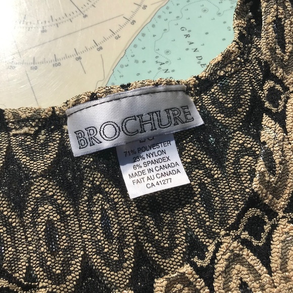 Vintage Brochure Gold Patterned Metallic Blouse - Picture 5 of 5